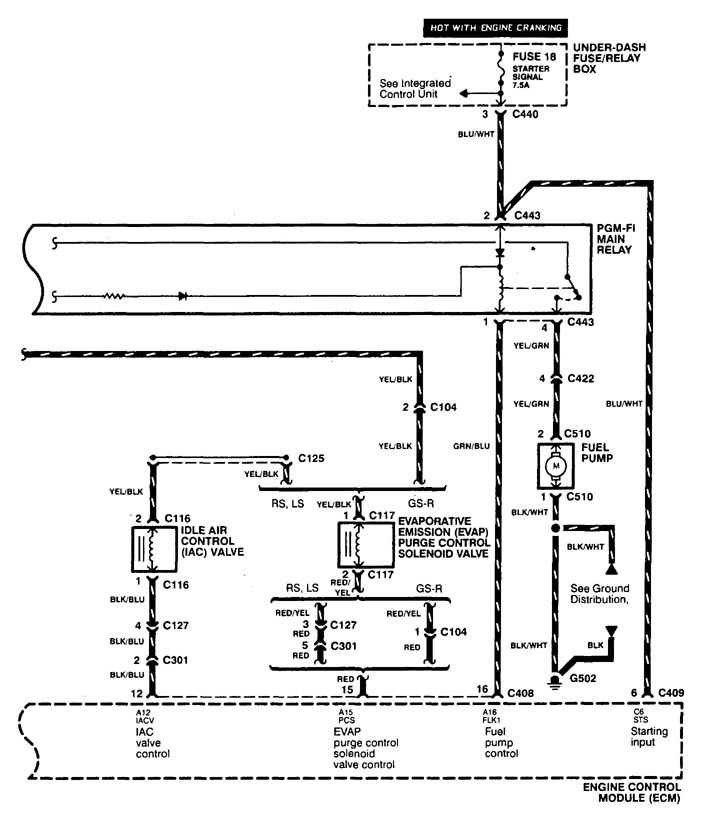 Acura Integra  1998 - 1999  - Wiring Diagrams