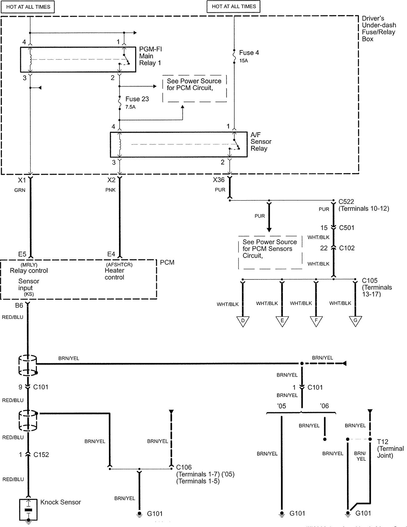 acura rl wiring diagram fuel controls v2 4 2005