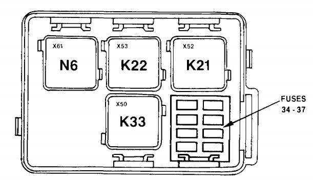 Bmw 730  735i  735il  750il  E32  1991  U2013 Fuse Box Diagram