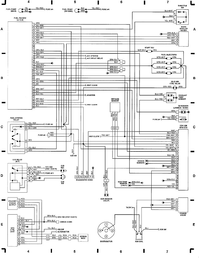 Volvo 240 1991 Wiring Diagrams Computer Engine Ctrl Lh