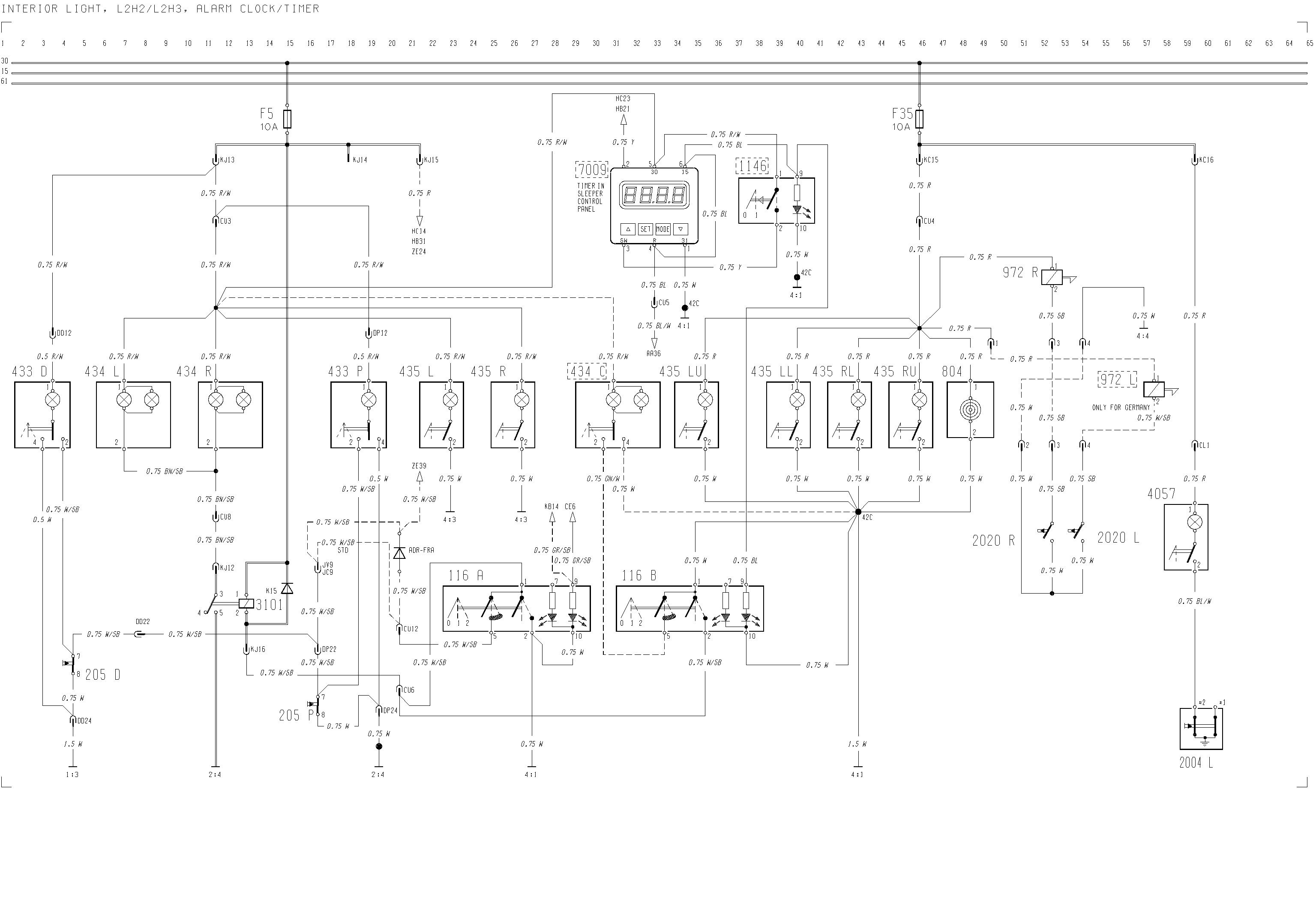 Volvo F12 F16 Wiring Diagram Interior Light L2h2 L2h3