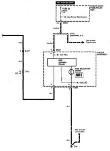 Acura Integra - wiring diagram - air bags (part 2)