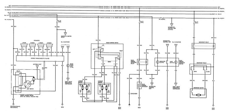 Acura Integra (1992 – 1993) – wiring diagrams – audio system