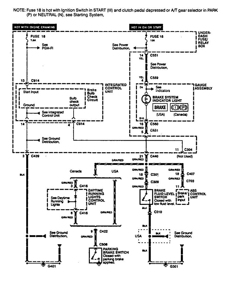 Acura Integra  1994 - 1996  - Wiring Diagrams
