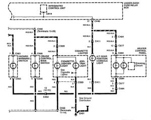 Acura Integra - wiring diagram - console lamp (part 2)