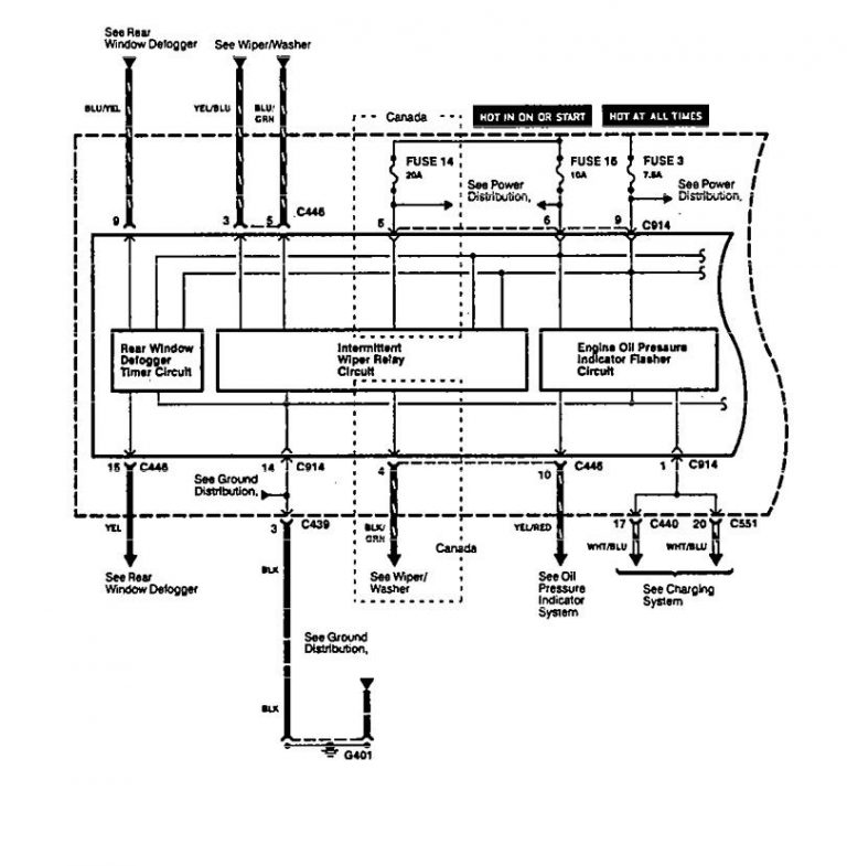 Acura Integra (1994 1996) wiring diagrams driver information