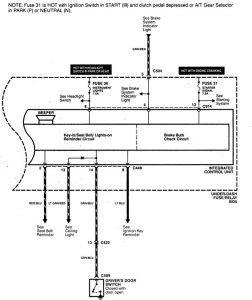 Acura Integra - wiring diagram - driver information center/messenger center (part 2)