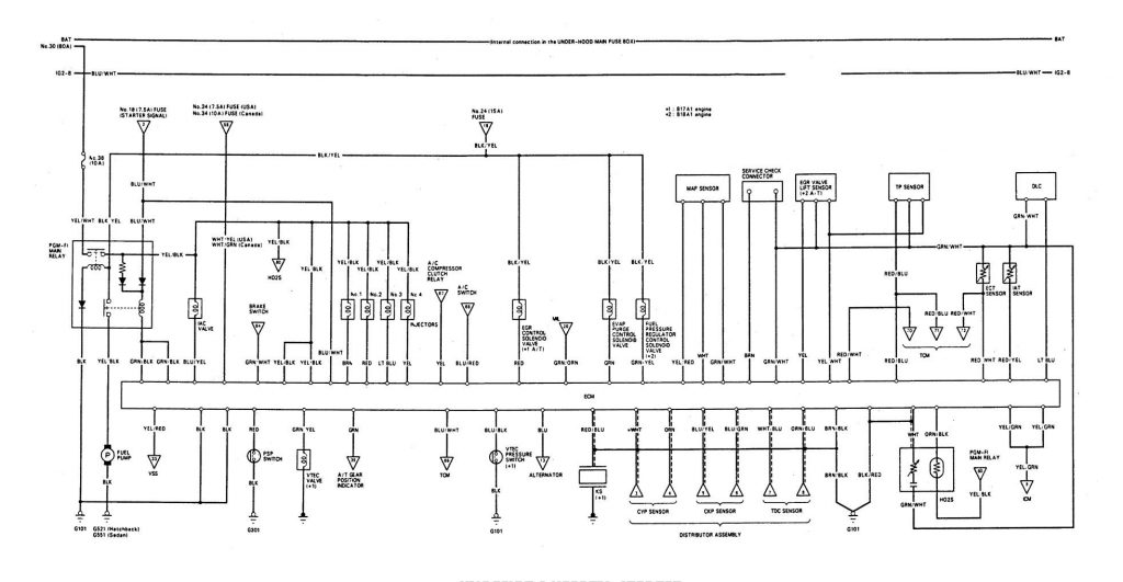 Acura Integra (1993) - wiring diagrams - fuel control - Carknowledge.info