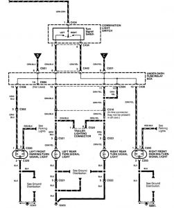 Acura Integra - wiring diagram - hazard lamp (part 2)
