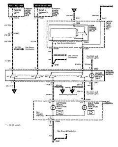 Acura Integra - wiring diagram - hazard lamp (part 1)