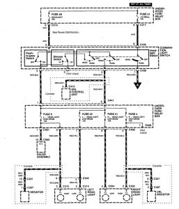 Acura Integra - wiring diagram - headlamp switch (part 1)