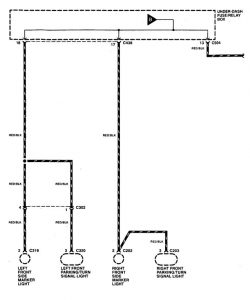 Acura Integra - wiring diagram - headlamp switch (part 3)