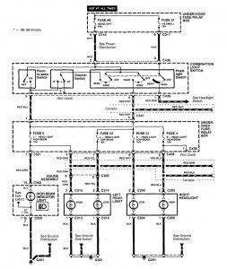 Acura Integra - wiring diagram - headlamps