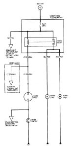 Acura Integra - wiring diagram - horn