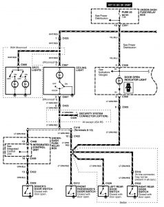 Acura Integra - wiring diagram - interior lighting (part 1)