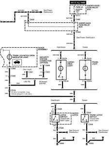 Acura Integra - wiring diagram - interior lighting (part 2)