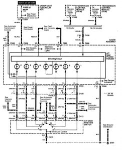 Acura Integra - wiring diagram - shift indicator