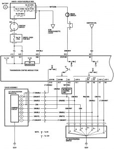 Acura Integra - wiring diagram - transmission controls (part 1)