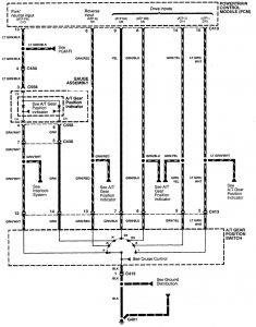 Acura Integra - wiring diagram - transmission controls (part 4)