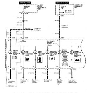 Acura Integra - wiring diagram - warning indicator (part 1)
