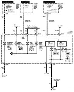 Acura Integra - wiring diagram - warning indicator (part 3)