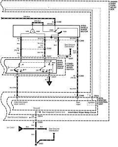 Acura Integra - wiring diagram - wiper/washer (part 2)