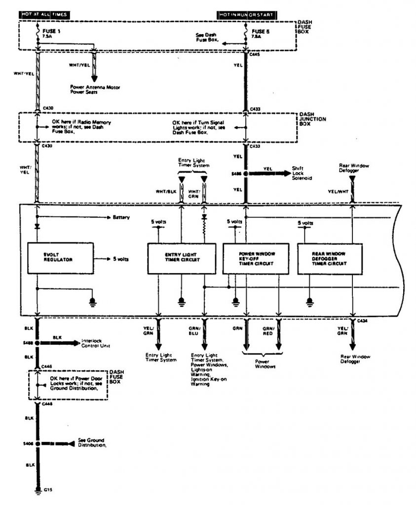 Acura Legend (1990) – wiring system – body controls - Carknowledge.info