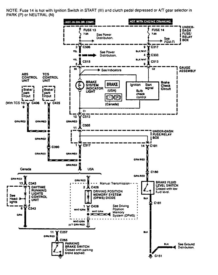 Acura Legend  1994 - 1995  - Wiring Diagram