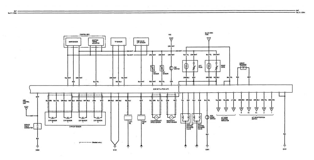 Acura Legend (1993) wiring diagram fuel control Carknowledge.info