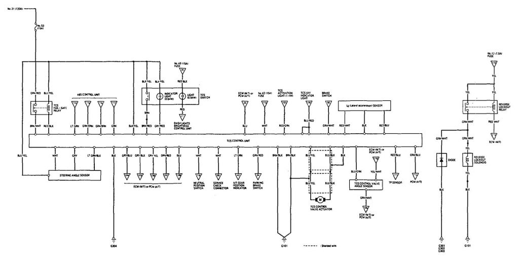 Acura Legend (1993) - wiring diagram - look up control - Carknowledge.info