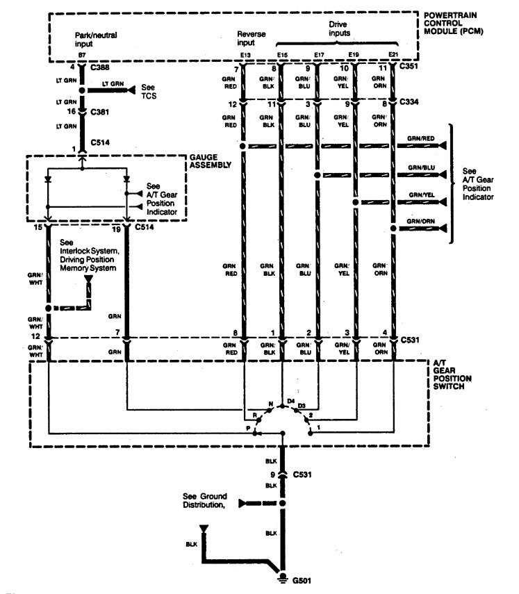 Wiring Diagram Legend : Acura Legend (1992) - wiring diagram - starting