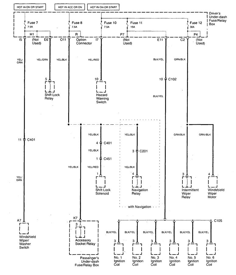 Acura Tl  1999 - 2001  - Wiring Diagrams