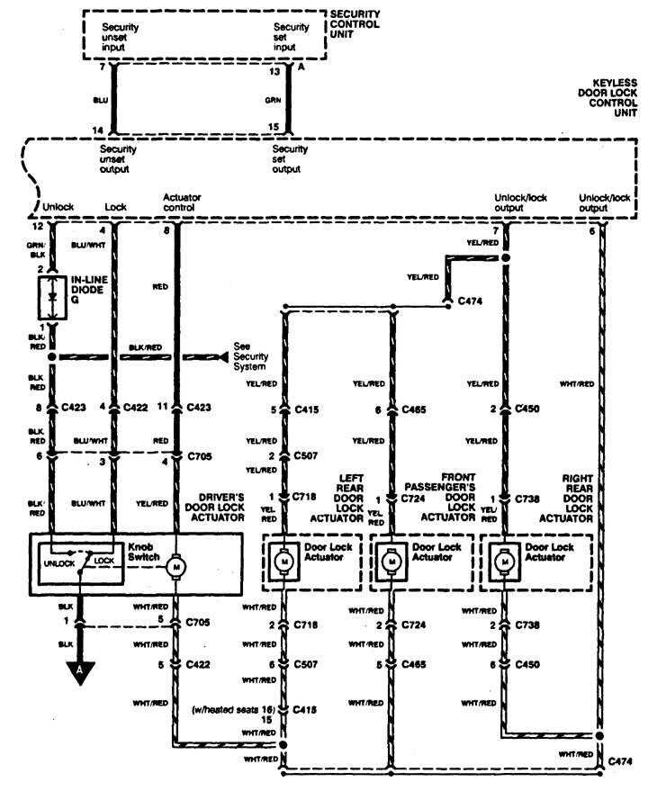 Acura TL (1997) wiring diagrams power locks Carknowledge.info