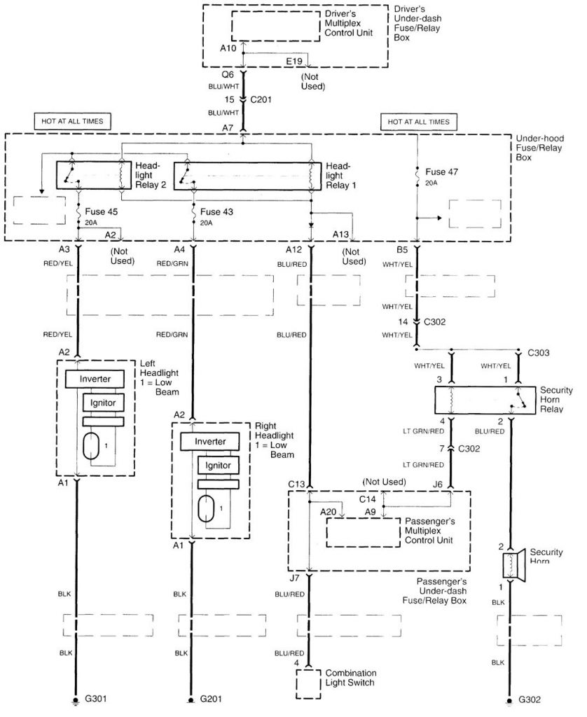 Acura TL (2000 2001) wiring diagrams power locks Carknowledge.info