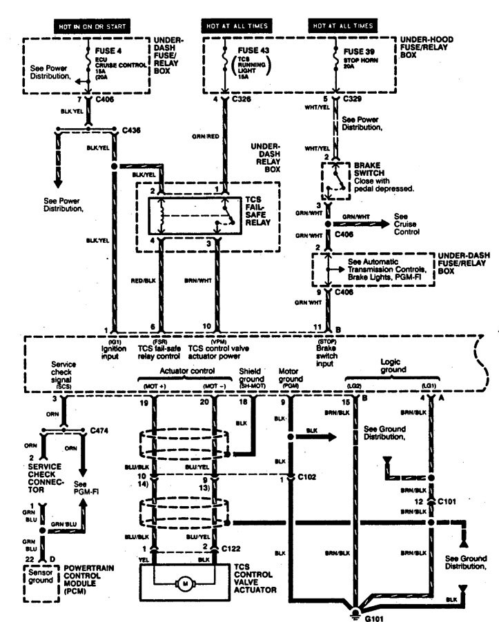 Acura TL (1997) - wiring diagrams - traction controls - Carknowledge.info