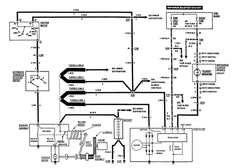 Buick Century (1987) - wiring diagrams - charging system - Carknowledge ...