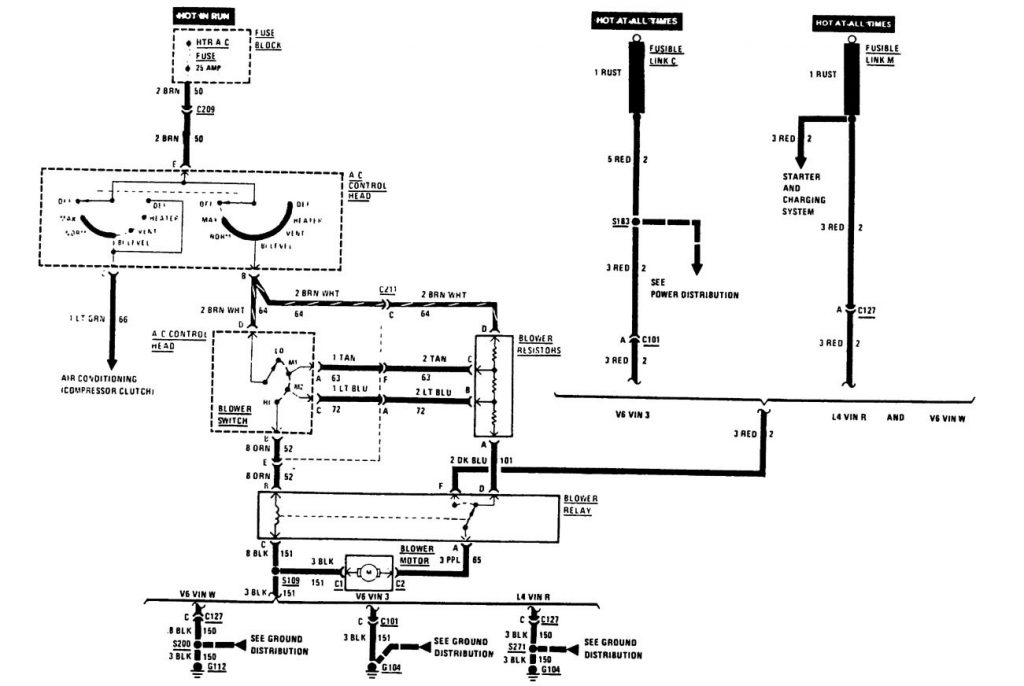Buick Century (1988) wiring diagrams HVAC controls Carknowledge.info