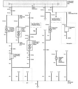 Acura TL - wiring diagram - console lamp (part 3)