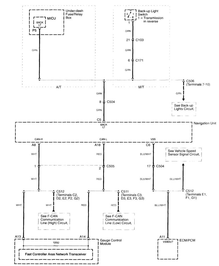 Acura TL (2006) - wiring diagram - navigation system - Carknowledge.info