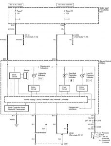 Acura TL - wiring diagram - oil warning (part 1)