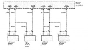 Acura TL - wiring diagram - parking aid (part 2)