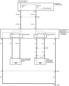 Acura TL - wiring diagram - power seats (part 2)