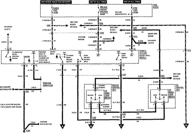 Buick Century (1991) - wiring diagrams - keyless entry - Carknowledge.info