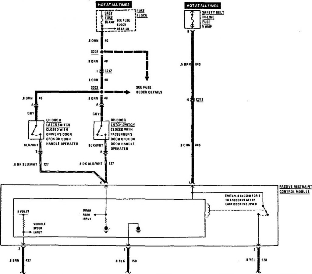 Buick Century (1991) - wiring diagrams - seat belts - Carknowledge.info