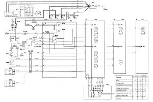 Volvo 850 - wiring diagram - clock (part 1)