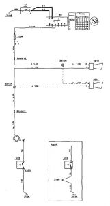 Volvo 850 - wiring diagram - horn (part 2)