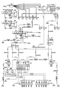 Volvo 850 - wiring diagram - license plate lamp (part 3)