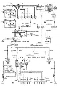 Volvo 850 - wiring diagram - parking lamp (part 1)