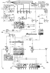 Volvo 850 - wiring diagram - parking lamp (part 1)