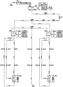 Volvo 850 - wiring diagram - power mirrors (part 1)